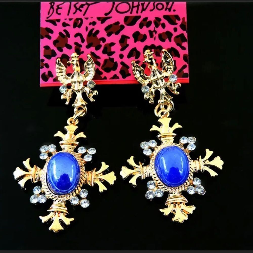 BJ BLUE EARRINGS NWT JUST IN! - Picture 4 of 6